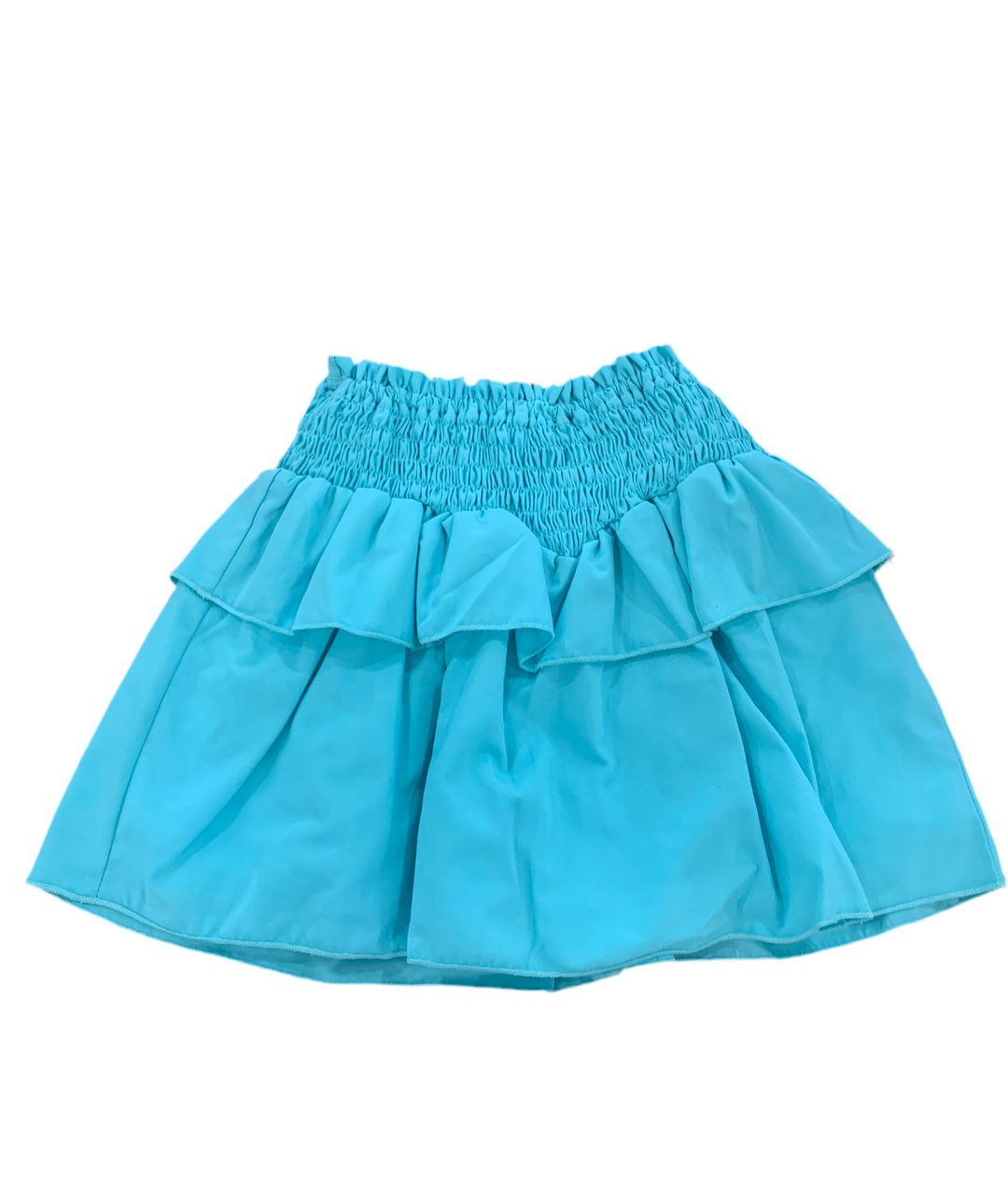 Smocked Woven Skirt BE, Turquoise