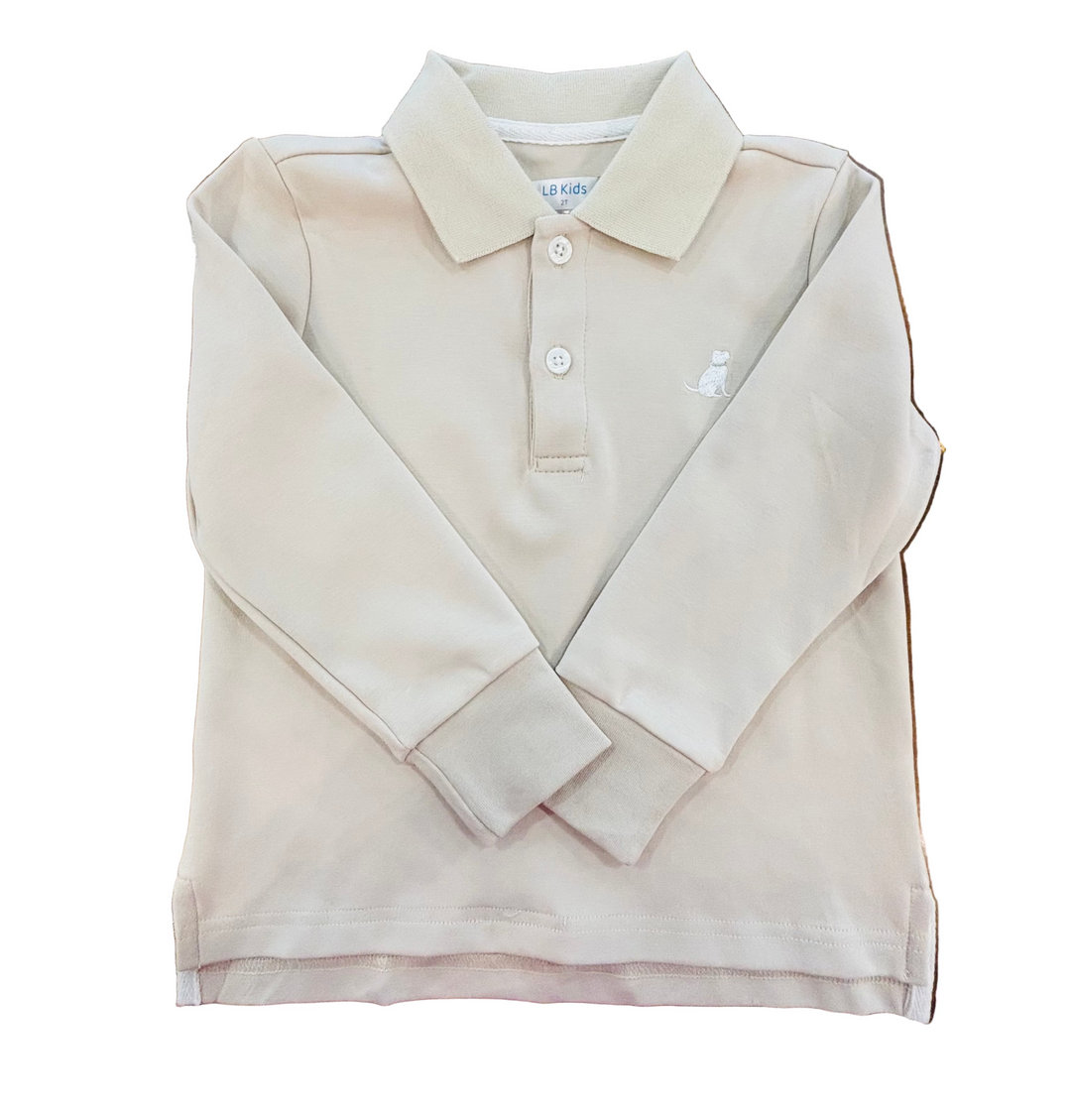 Stone Long Sleeve Polo Shirt