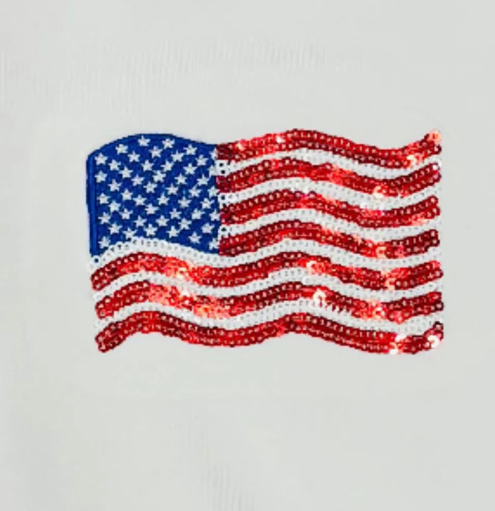 Lily Flag White Puff Sleeve Shirt