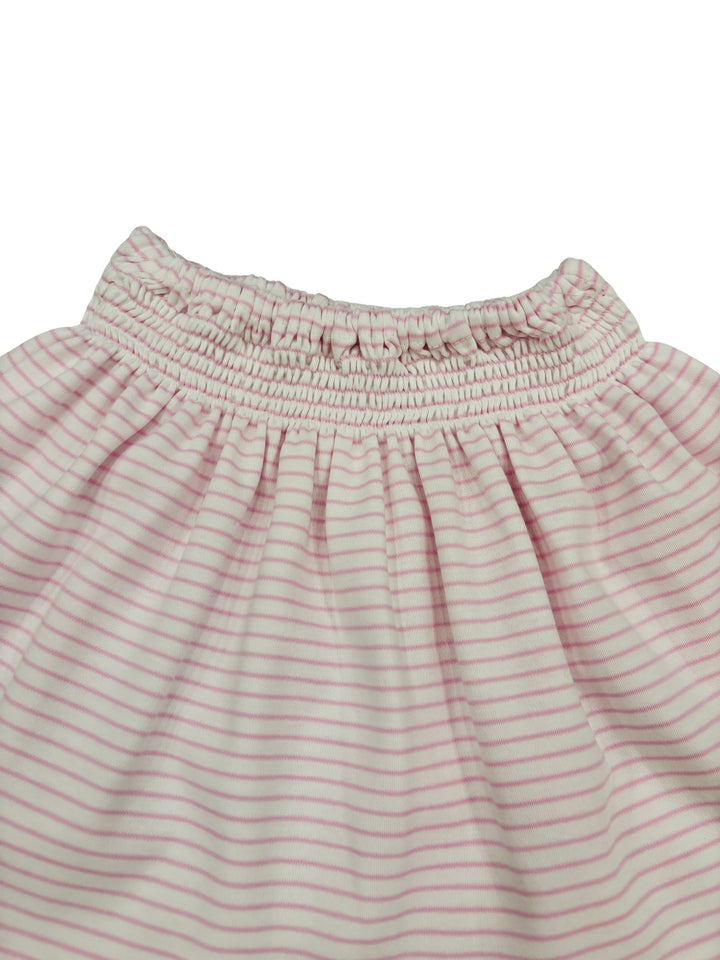 Pink Knit Girls Smocked Skirt