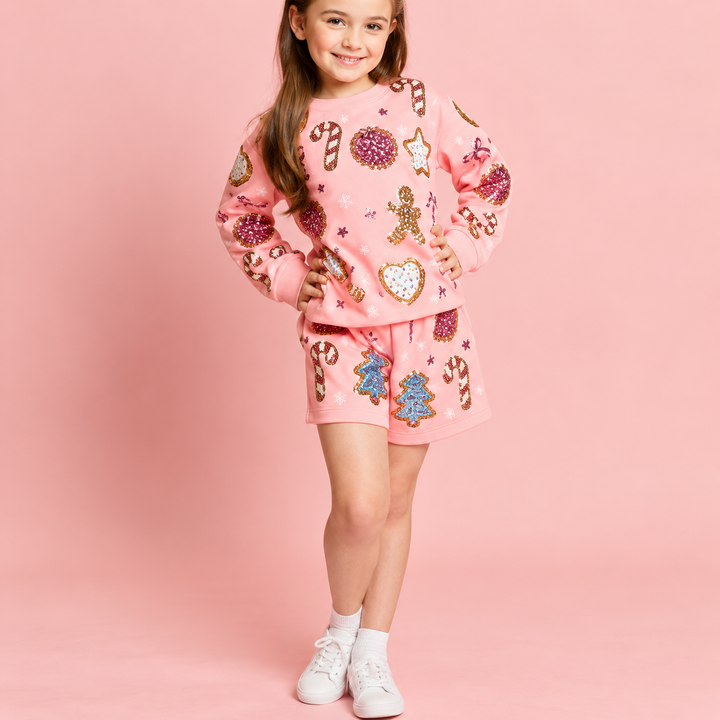 Christmas Cookies Sequin Sweatshirt (Kids)