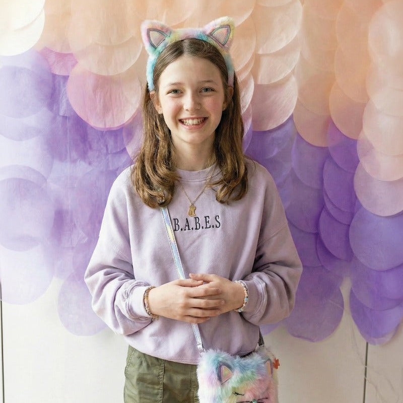 Rainbow Furry Kitty Headband