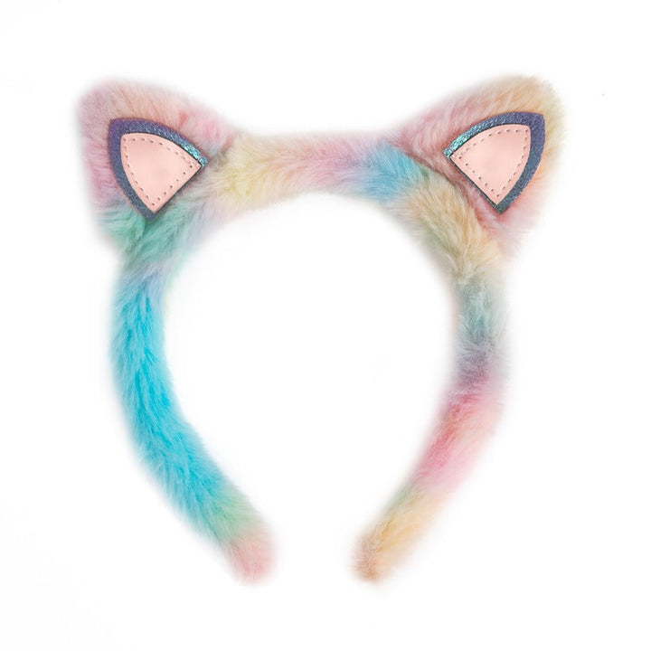 Rainbow Furry Kitty Headband
