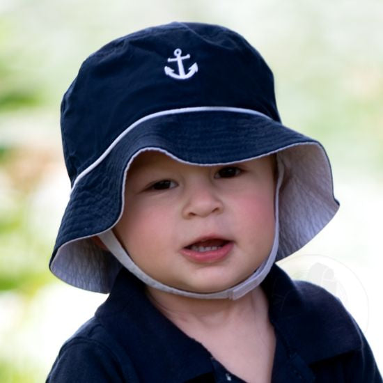 Reversible Boys Bucket Hat with Strap