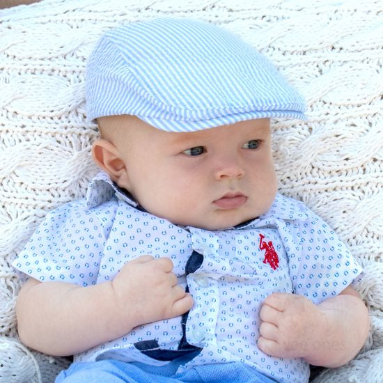 Boys Seersucker Driver Hat