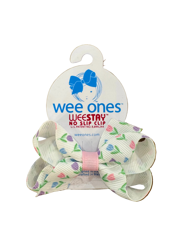 Mini Assorted Easter Print W/Embroidered Bow