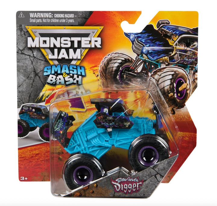 Monster Jam Smash &amp; Bash 1:64 Scale Toy Truck Vehicle (Styles May Vary)