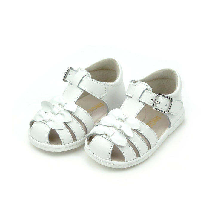 Everly Angel Baby Bow Sandal - White