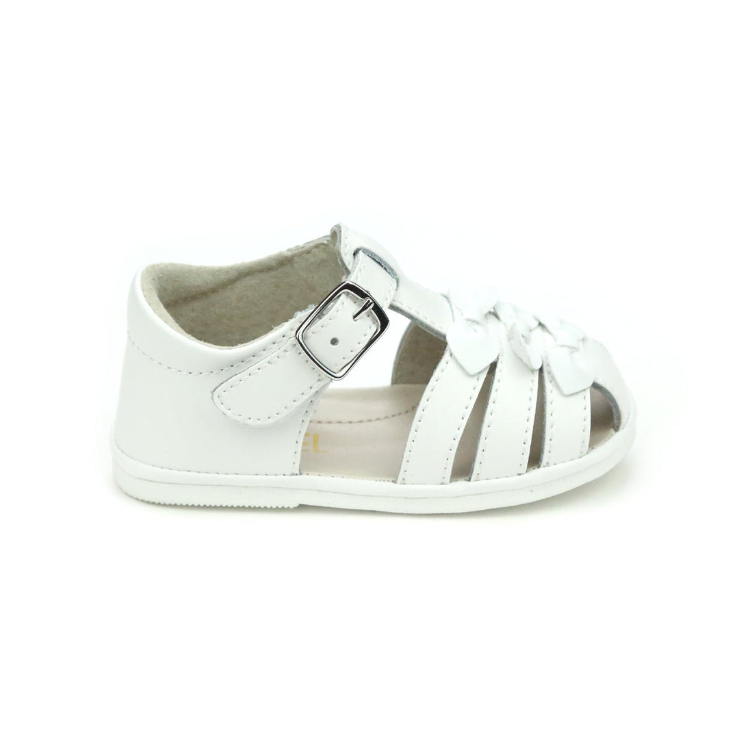Everly Angel Baby Bow Sandal - White
