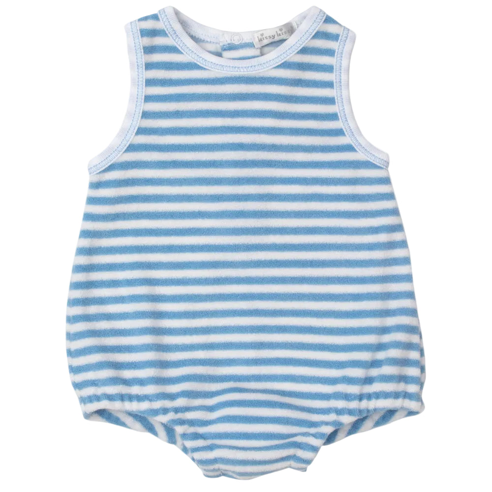 Cabana Terry Stripes Light Blue Bubble