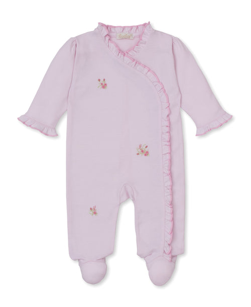 SCE Victorian Roses Pink Hand Embroidered Footie