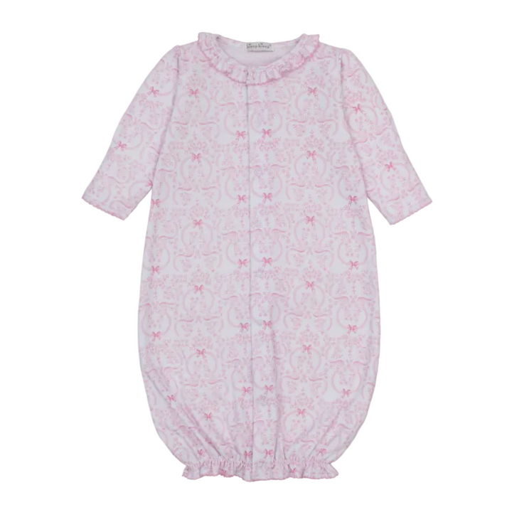 Delicate Blooming Bows Pink Convertible Gown
