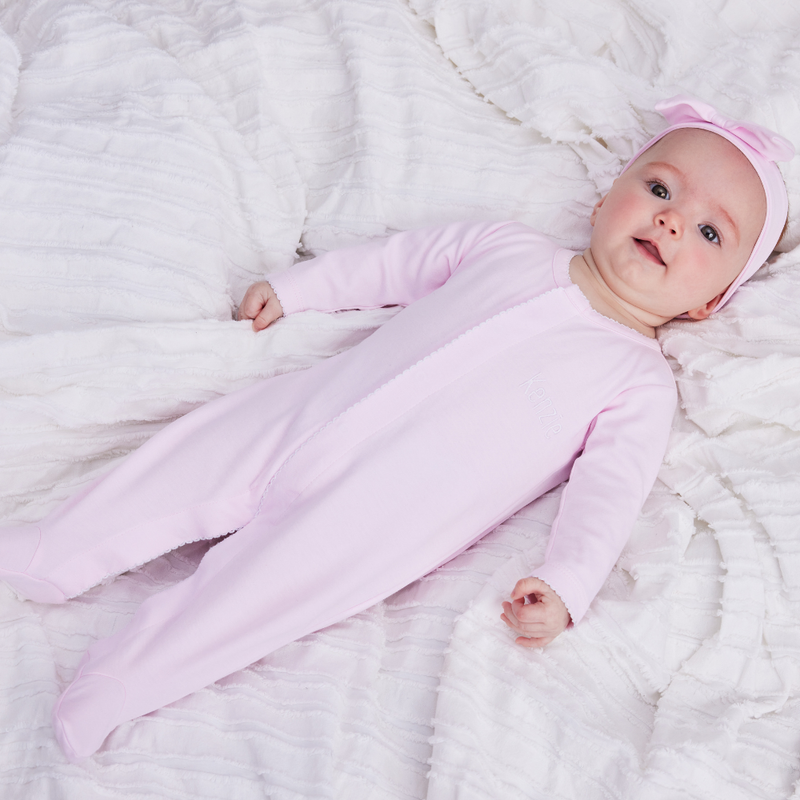 Pink/White Kissy Basics Footie
