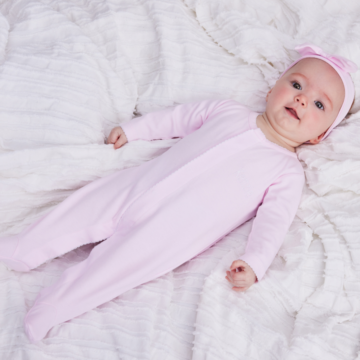 Pink/White Kissy Basics Footie