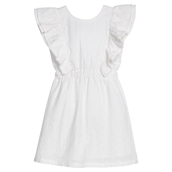 Sadie Dress - White Trellis Jacquard