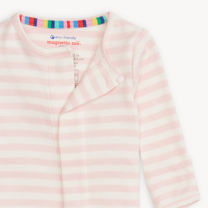 Pink Stripe Magnetic Footie