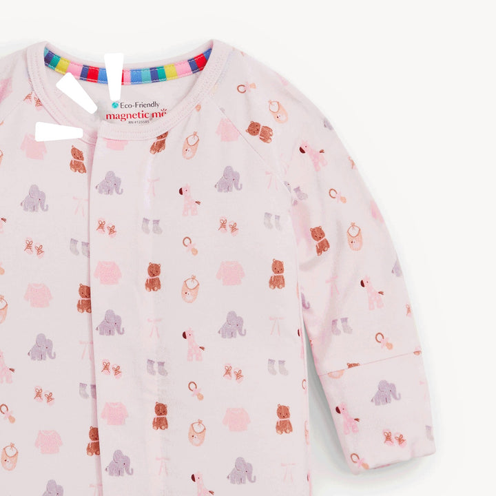 Nursery Nostalgia Pink Modal Magnetic Footie