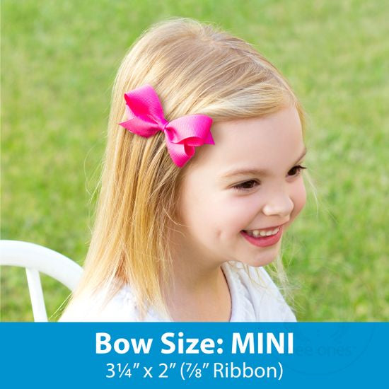 Mini Grosgrain Scalloped Edge Bow (multiple colors available)