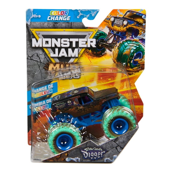 Monster Jam Mud Blasters, Color Change Monster Jam Truck, 1:64 Die Cast