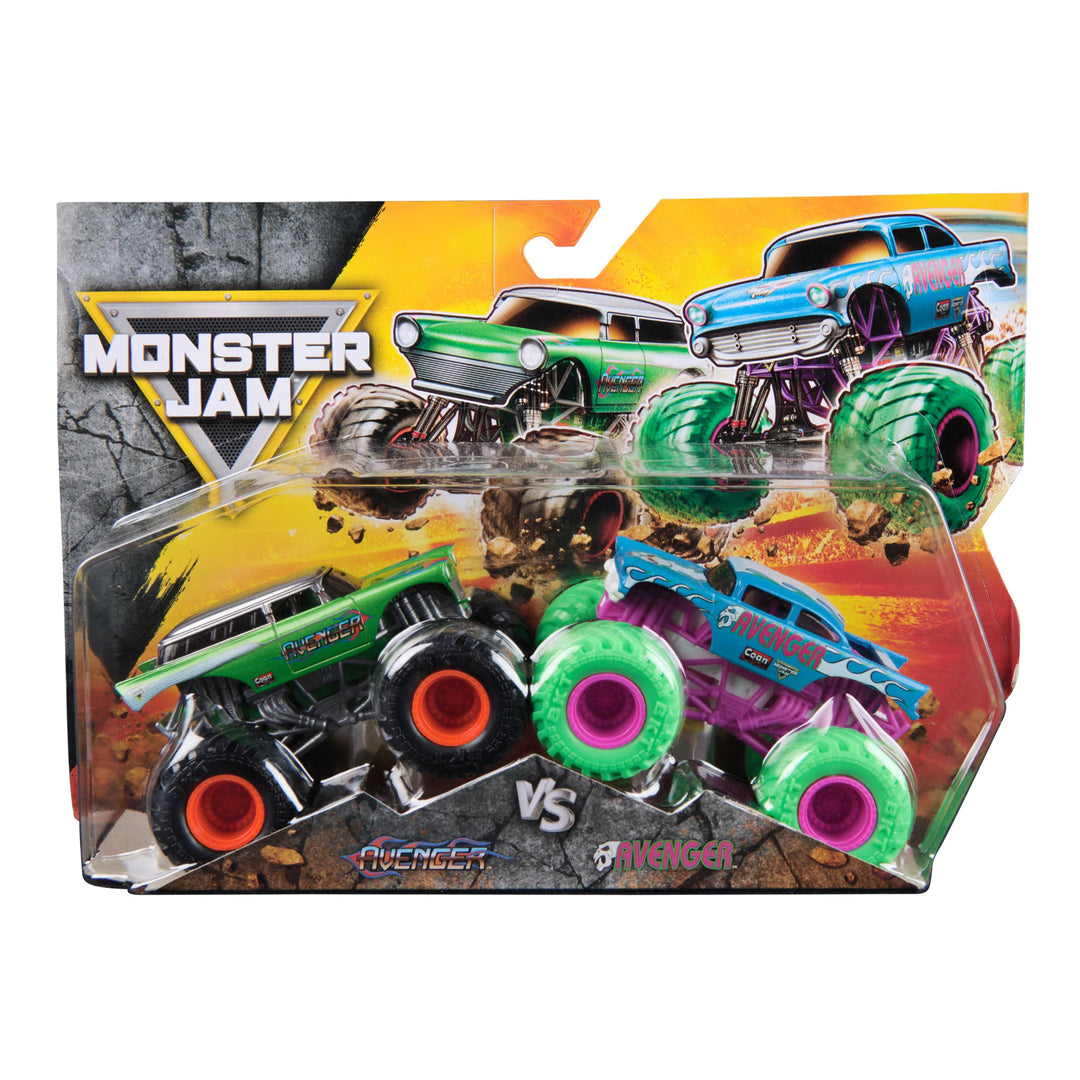 Monster Jam, Official 1:64 Scale Die-Cast Monster Trucks 2-Pack (Style May Vary)