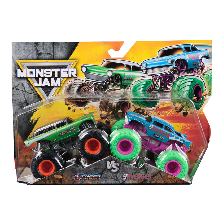 Monster Jam, Official 1:64 Scale Die-Cast Monster Trucks 2-Pack (Style May Vary)