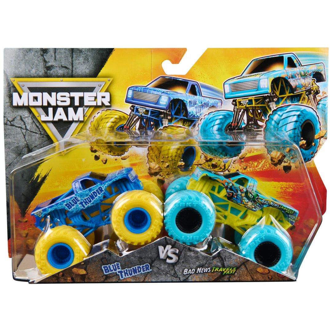 Monster Jam, Official 1:64 Scale Die-Cast Monster Trucks 2-Pack (Style May Vary)
