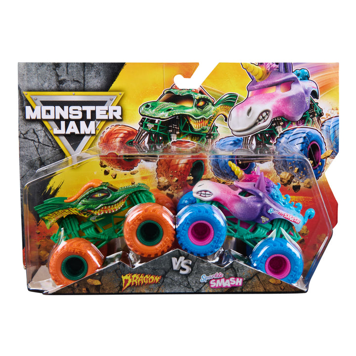 Monster Jam, Official 1:64 Scale Die-Cast Monster Trucks 2-Pack (Style May Vary)