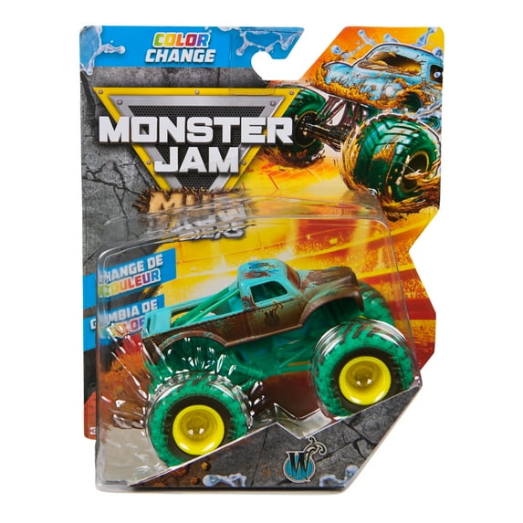 Monster Jam Mud Blasters, Color Change Monster Jam Truck, 1:64 Die Cast