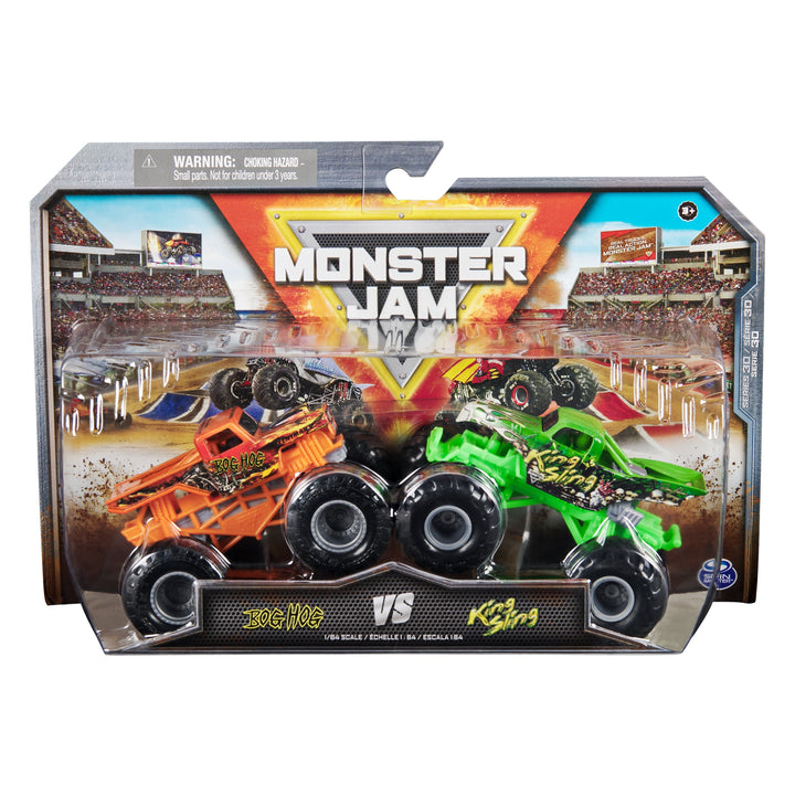 Monster Jam, Official 1:64 Scale Die-Cast Monster Trucks 2-Pack (Style May Vary)
