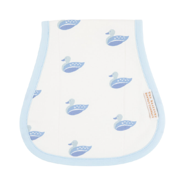 Oopsie Daisy Burp Cloth - Merrimack Quack Quacks with Buckhead Blue