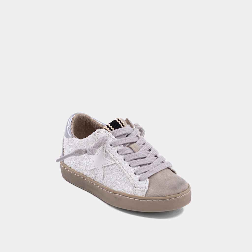 Paula Mini - White Glitter (Toddler to Tween)