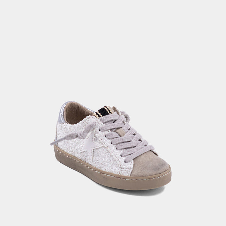 Paula Mini - White Glitter (Toddler to Tween)