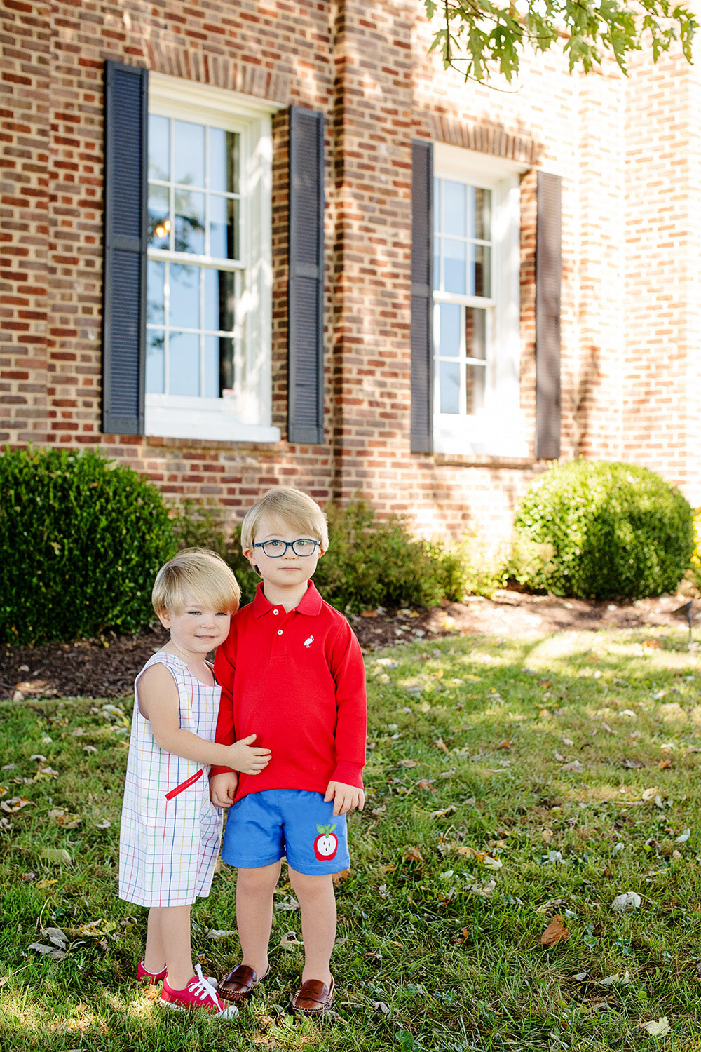 Long Sleeve Prim &amp; Proper Polo &amp; Onesie - Richmond Red