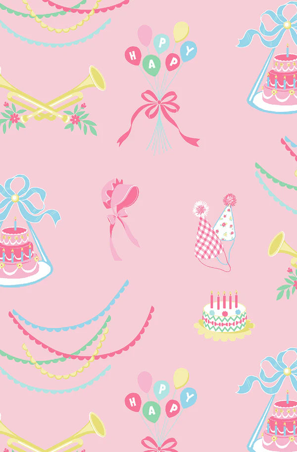 Short Sleeve Britt Romper - Golden Birthday/Pier Party Pink