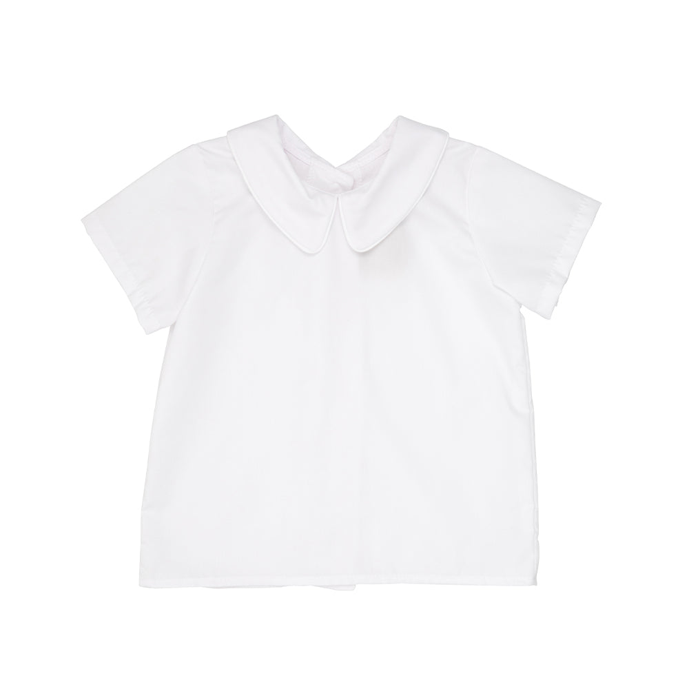 Peter Pan Collar Shirt &amp; Onesie (Short Sleeve Woven) - Worth Avenue White