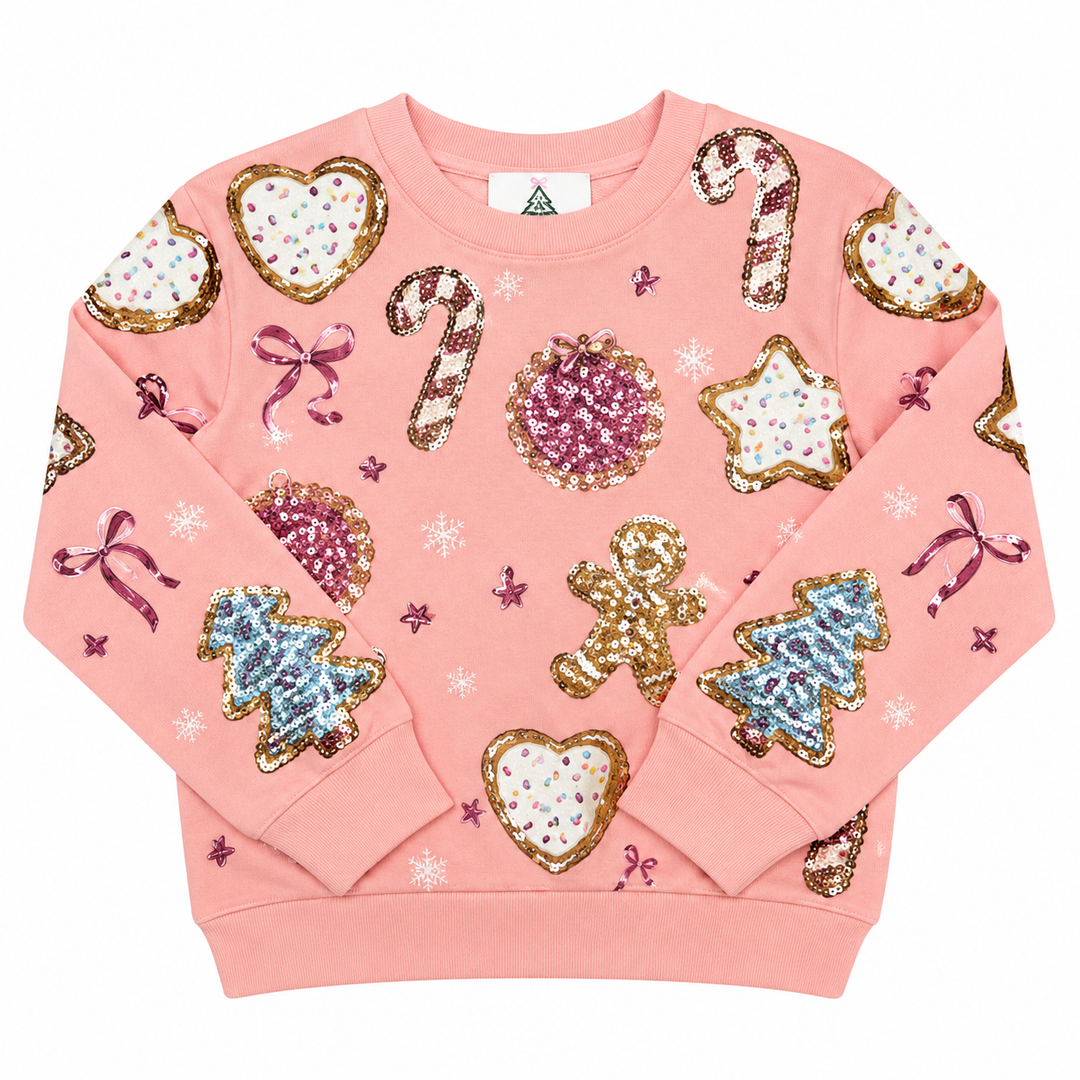 Christmas Cookies Sequin Sweatshirt (Kids)