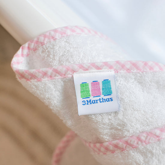 Teddy Bear Baby Hooded Towel &amp; Washcloth Set, Pink