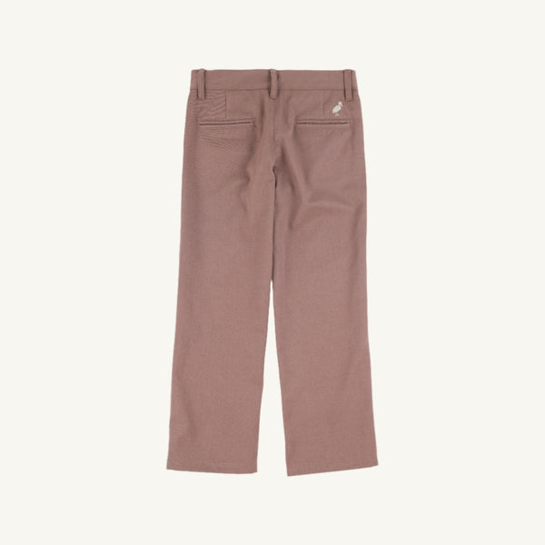 Prep School Pants Gray Bay Brown with Keeneland Khaki Stork