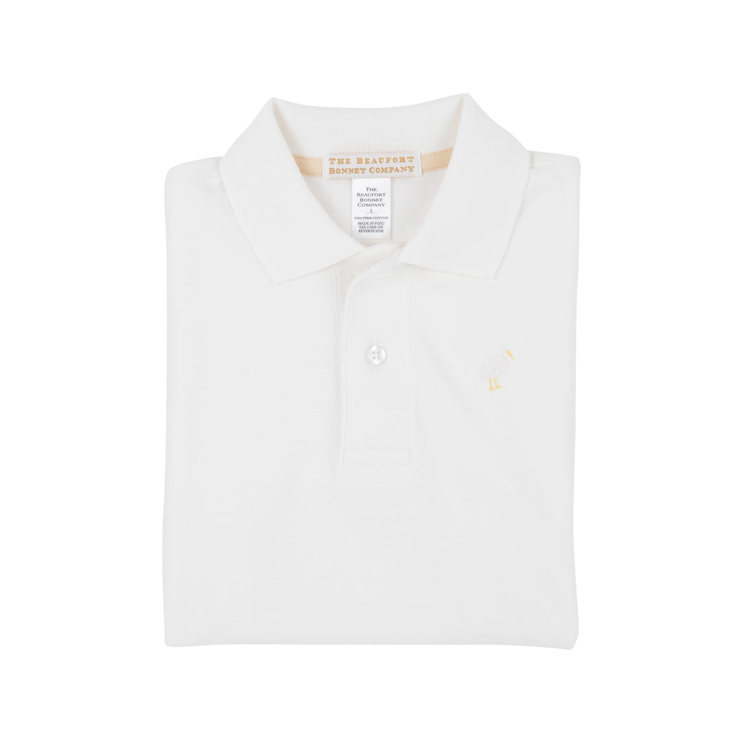 Prim &amp; Proper Polo &amp; Onesie - Worth Avenue White with Multicolor Stork