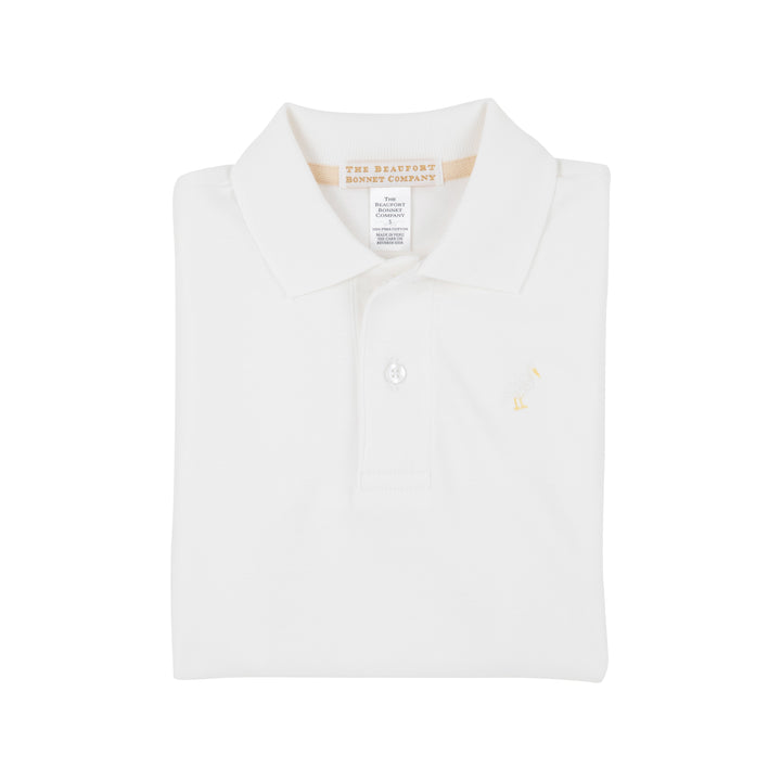 Prim &amp; Proper Polo &amp; Onesie - Worth Avenue White with Multicolor Stork