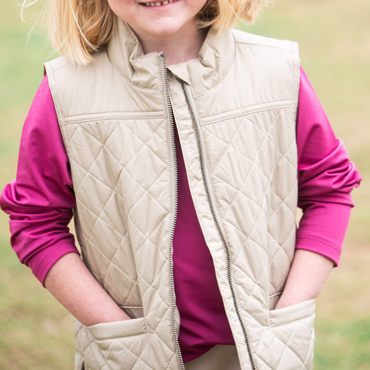 Kids PRO Quilted Vest in Khaki