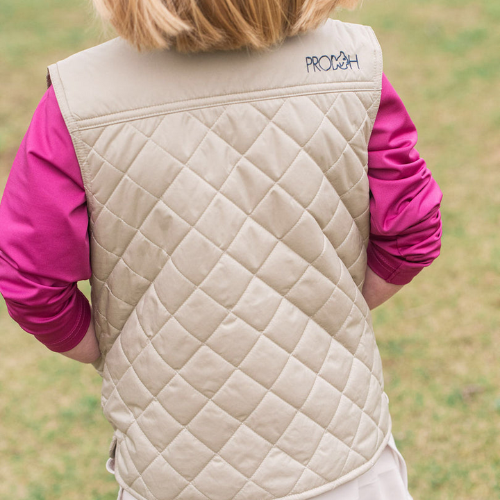 Kids PRO Quilted Vest in Khaki