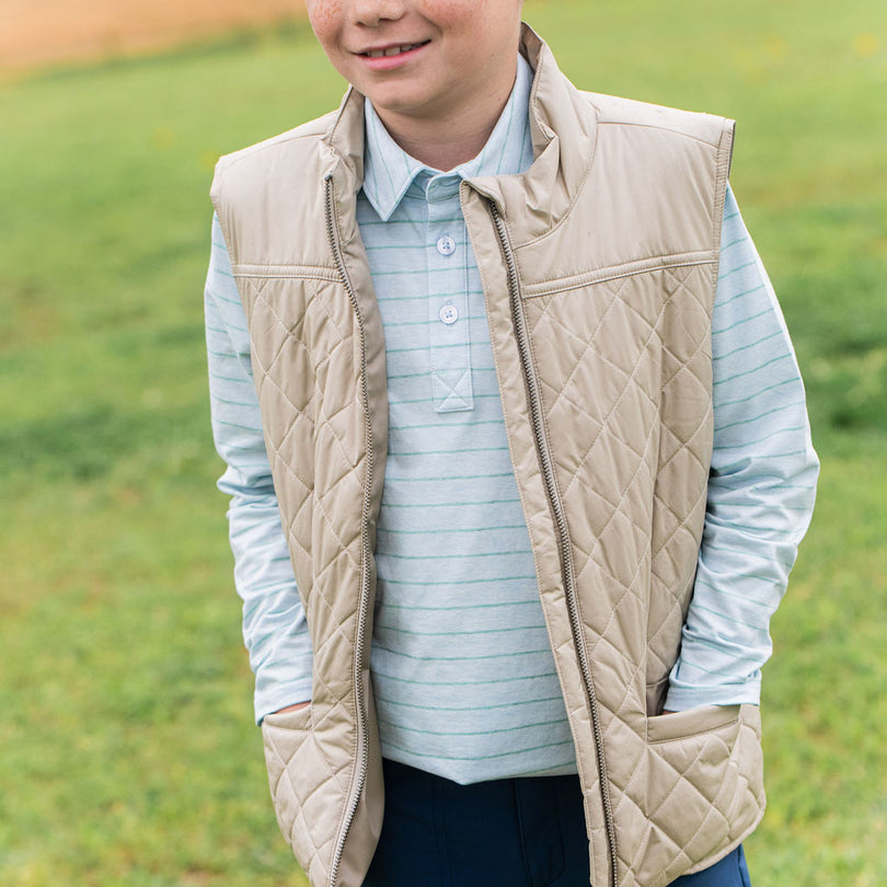 Kids PRO Quilted Vest in Khaki
