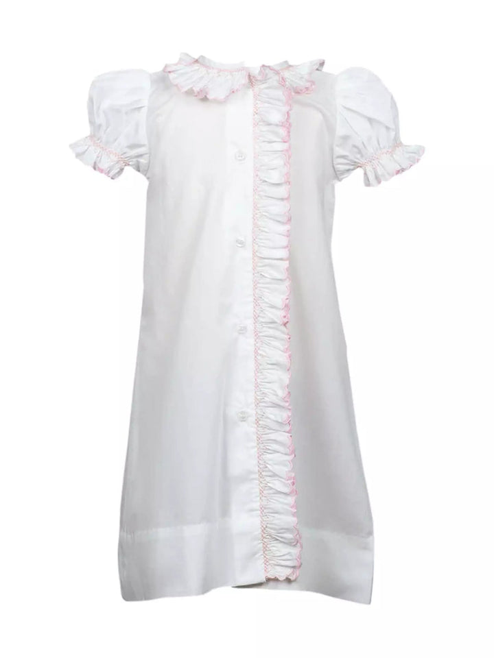 Evelyn Smocked Daygown, Pink