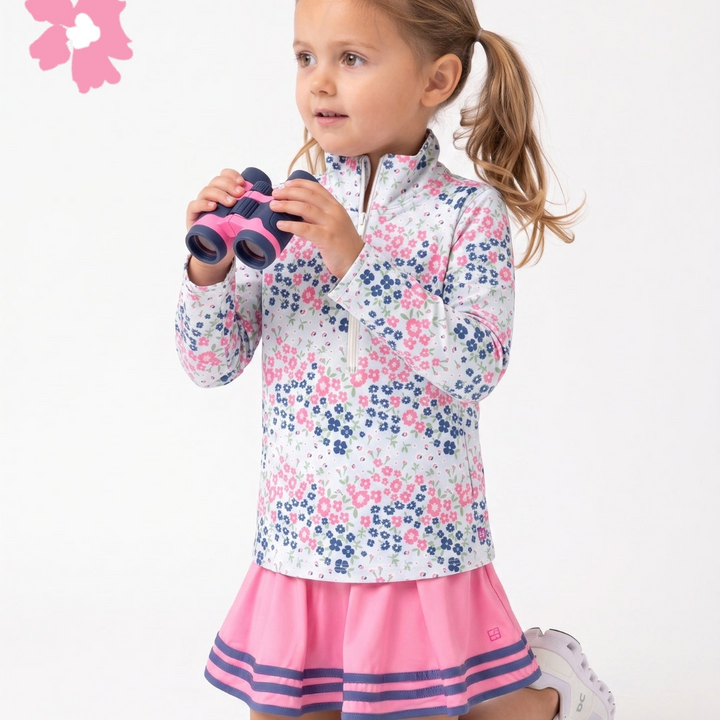 Heather Half Zip - Baton Rouge Blooms