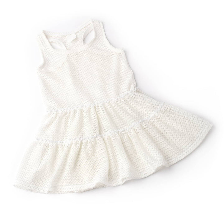 White Crochet Tank Dress Cover Up