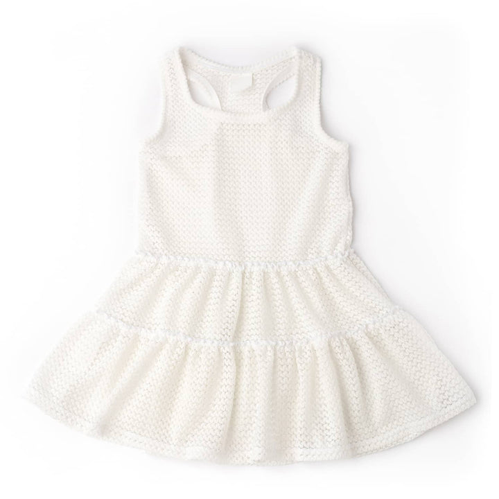 White Crochet Tank Dress Cover Up