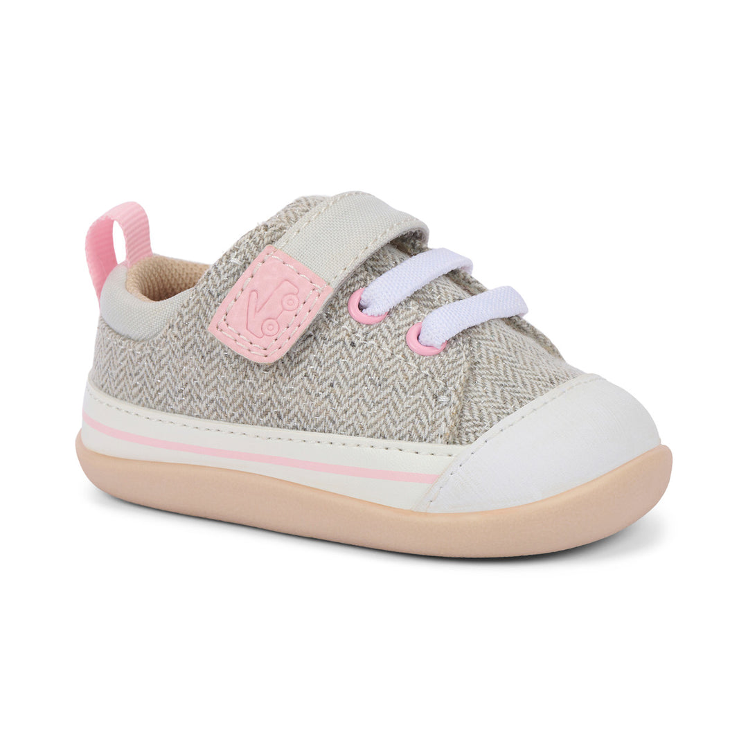 Stevie II (First Walker) Gray Herringbone
