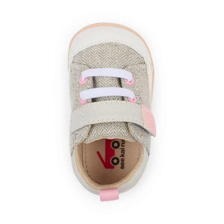 Stevie II (First Walker) Gray Herringbone
