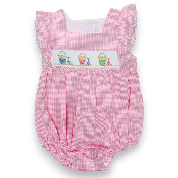 Sand Pails Pink Check Girl&
